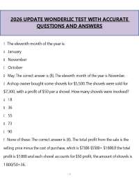 2026 Updated Wonderlic Test Questions and Answers (PDF) | Aptitude Exam | Cognitive Study