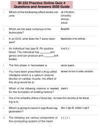 BI 232 Practice Online Quiz 4 Questions and Answers 2026 Guide