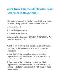 a-IPC Exam Study Guide (Practice Test 1 Questions With Answers )