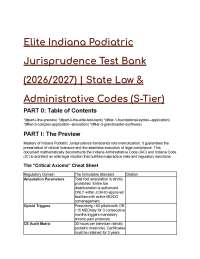 2026/2027 Indiana Podiatry Law Exam S-Tier Test Bank