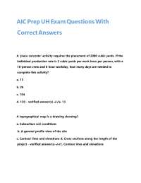 AIC Prep UH Exam Questions With Correct Answers