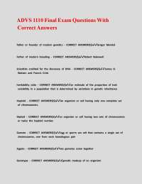 ADVS 1110 Final Exam Questions With Correct Answers