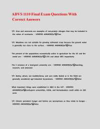 ADVS 1110 Final Exam Questions With Correct Answers