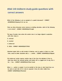 Afab 110 midterm study guide questions with correct answers.