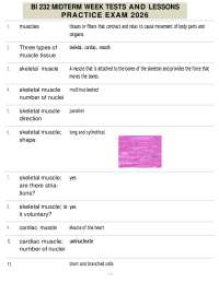 BI 232 MIDTERM WEEK TESTS AND LESSONS PRACTICE EXAM 2026