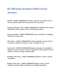AIC 300 Exam Questions With Correct Answers