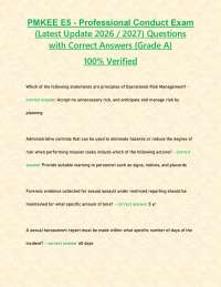 PMKEE E5 - Professional Conduct Exam (Latest Update 2026 / 2027) Questions with Correct An