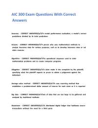 AIC 300 Exam Questions With Correct Answers