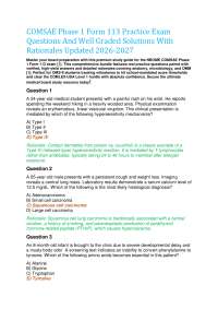 COMSAE Phase 1 Form 113 Study Guide: High-Yield Board Review Questions And Well Graded So