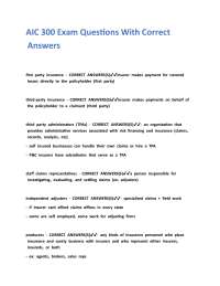 AIC 300 Exam Questions With Correct Answers