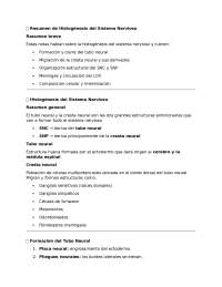 Resumen de histologia