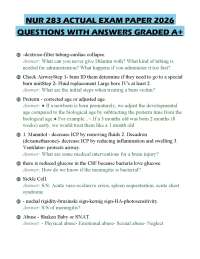 NUR 283 ACTUAL EXAM PAPER 2026 QUESTIONS WITH ANSWERS GRADED A+