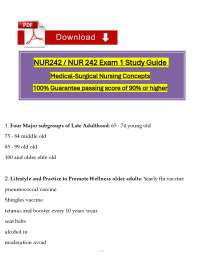 NUR 242 MedSurg Exam 1 Study Guide – Older Adults, Skin, Wound Care, Anesthesia