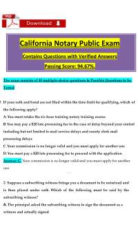 CA Notary Practice Test | 59 Q&A for California Exam Prep