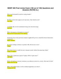 NEIEP 400 Final review Exam (100 out of 100) Questions and Answers (RATED A+)