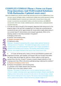 COMPLEX COMSAE Phase 1 Form 112 Exam Prep Questions And Well Graded Solutions With Ratio