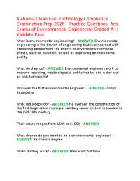 Alabama Clean Fuel Technology Compliance Examination Prep 2026 – Practice Questions, Ans,