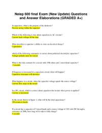Neiep 600 final Exam (New Update) Questions and Answer Elaborations (GRADED A+)