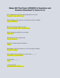 Neiep 300 Final Exam (GRADED A) Questions and Answers (Download To Score An A)