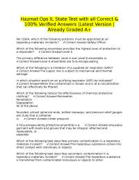 Hazmat Ops IL State Test with all Correct & 100% Verified Answers |Latest Version |Already
