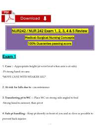 NUR 242 Final Exam Review – Medical-Surgical Nursing (Galen College)