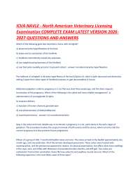 ICVA NAVLE - North American Veterinary Licensing Examination COMPLETE EXAM LATEST VERSION