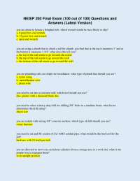 NEIEP 200 Final Exam (100 out of 100) Questions and Answers (Latest Version)