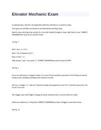 Elevator Mechanic Exam fully solved & updated @ 2026 version [verified for accuracy]