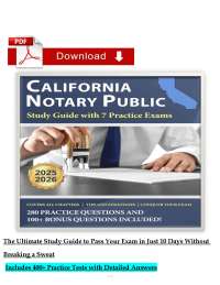 CA Notary Exam Mega Study Guide | 490+ Q&A with Answers 2025-2026