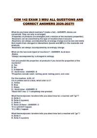 CEM 142 EXAM 3 MSU ALL QUESTIONS AND CORRECT ANSWERS 2026-2027!!