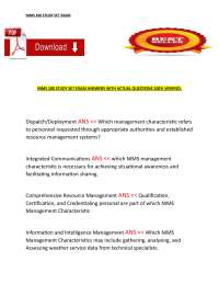 NIMS 100 Study Set Exam – Questions and Answers (100% Verified)