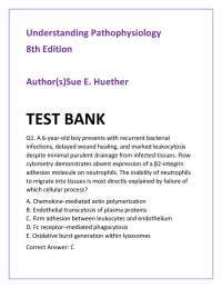 Understanding Pathophysiology 8th Edition Test Bank by Sue E. Huether | Advanced Pathophys