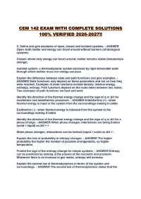 CEM 142 EXAM WITH COMPLETE SOLUTIONS 100% VERIFIED 2026-2027!!
