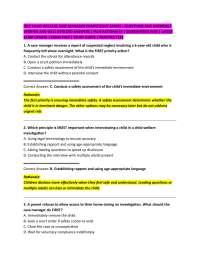 [DCF CHILD WELFARE CASE MANAGER COMPETENCY EXAM] – QUESTIONS AND ANSWERS | VERIFIED AND W
