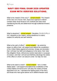 NAVY ODS FINAL EXAM 2026 UPDATED EXAM WITH VERIFIED SOLUTIONS.