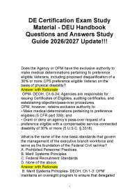 DE Certification Exam Study Material- DEU Handbook Questions and Answers Study Guide 2026