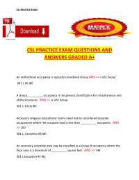 CSL Practice Exam – Questions and Answers (A+ Grade)