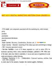 MGT 6311 Digital Marketing Midterm Exam – Questions and Answers (A+ Grade)