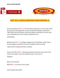 MGT 6311 Gatech Midterm Exam – Questions and Answers (A+ Grade)
