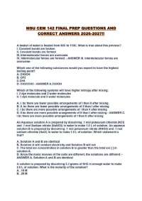 MSU CEM 142 FINAL PREP QUESTIONS AND CORRECT ANSWERS 2026-2027!!