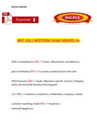 MGT 6311 Midterm Exam – Questions and Answers (A+ Grade)