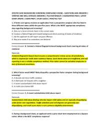 [FOSTER CARE BACKGROUND SCREENING COMPLIANCE EXAM] – QUESTIONS AND ANSWERS | VERIFIED AND