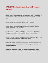 AMS 274 final exam questions with correct answers