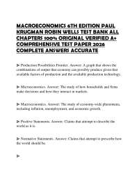 MACROECONOMICS 6TH EDITION PAUL KRUGMAN ROBIN WELLS TEST BANK ALL CHAPTERS 100% ORIGINAL V