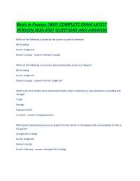Work in Process (WIP) COMPLETE EXAM LATEST VERSION 2026-2027 QUESTIONS AND ANSWERS.pdf