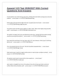Apparel 3.03 Test Review 2026/2027 | Fashion Design & Clothing Construction Study Guide