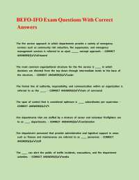 BEFO-IFO Exam Questions With Correct Answers.