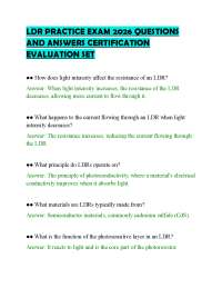 LDR PRACTICE EXAM 2026 QUESTIONS AND ANSWERS CERTIFICATION EVALUATION SET