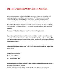 B2 Test Questions With Correct Answers