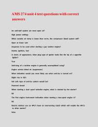 AMS 274 unit 4 test questions with correct answers.
